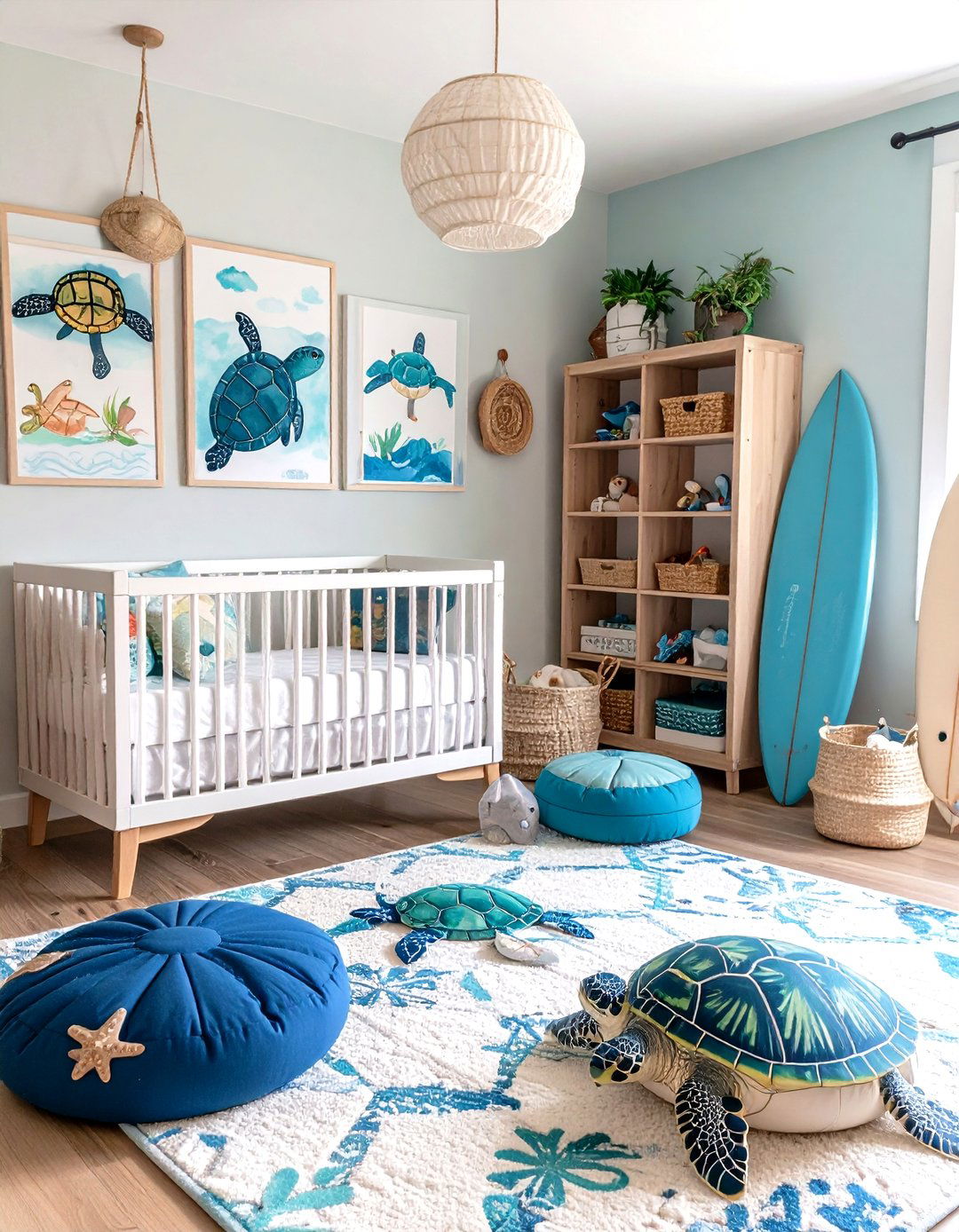 Turtle Motif Accessories - 25 ocean-themed nursery ideas