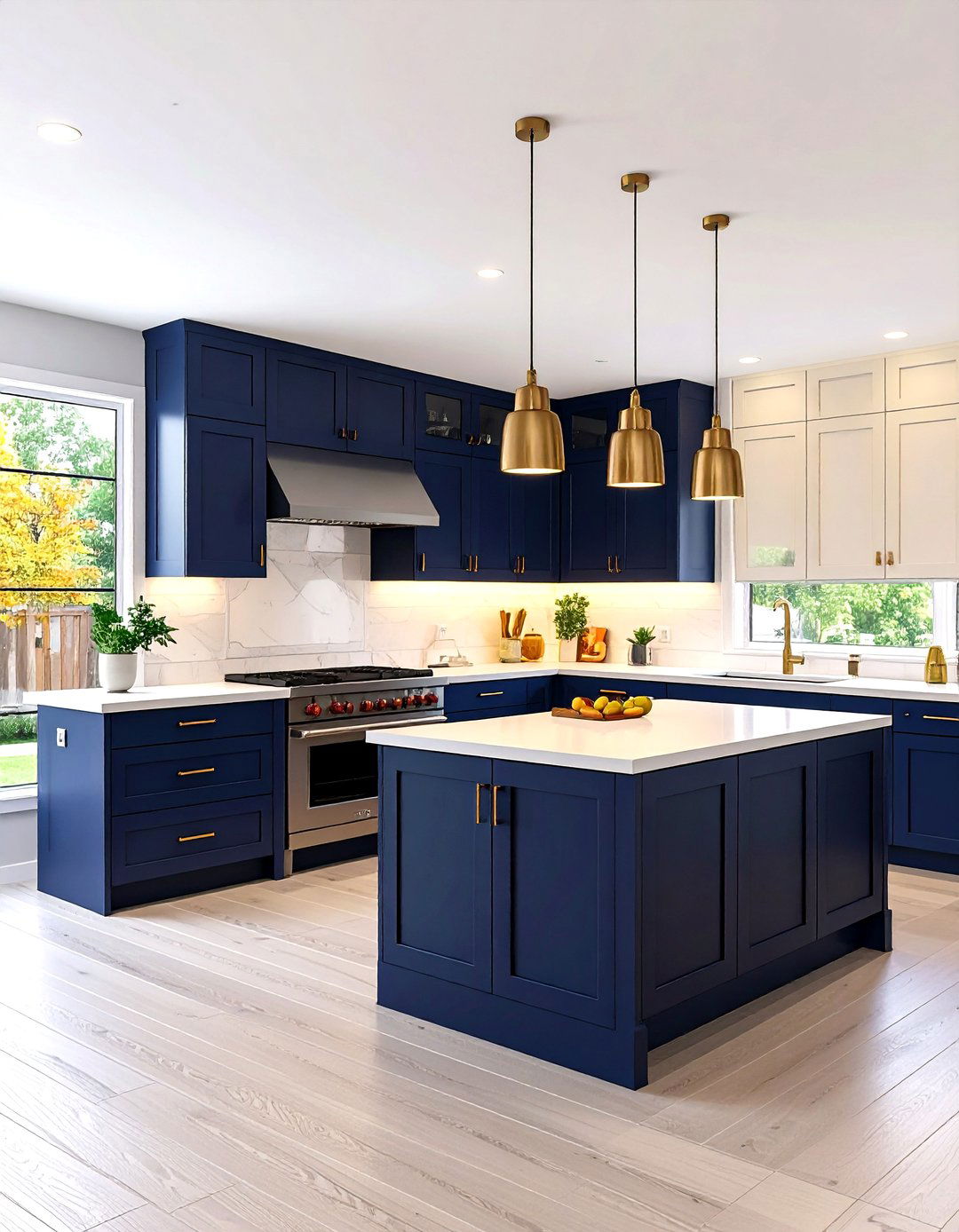 Two Tone Cabinets Add Depth to a Galley Kitchen - 25 galley kitchen ideas