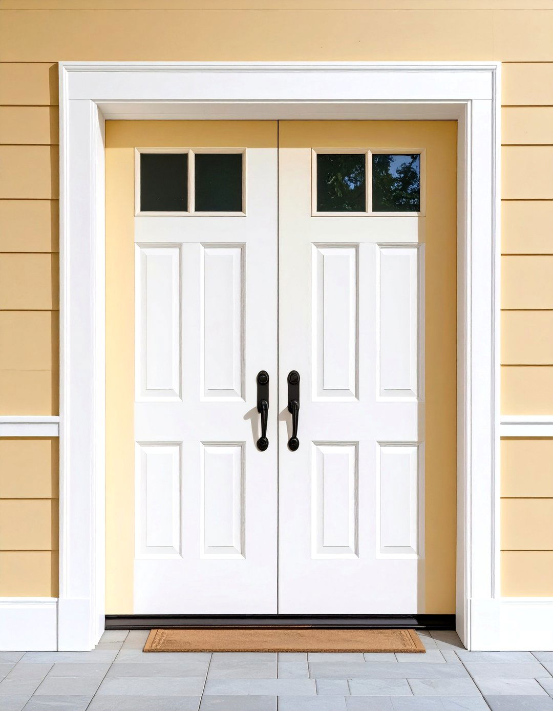 Two Tone Paint to Highlight Depth - 25 exterior door trim ideas