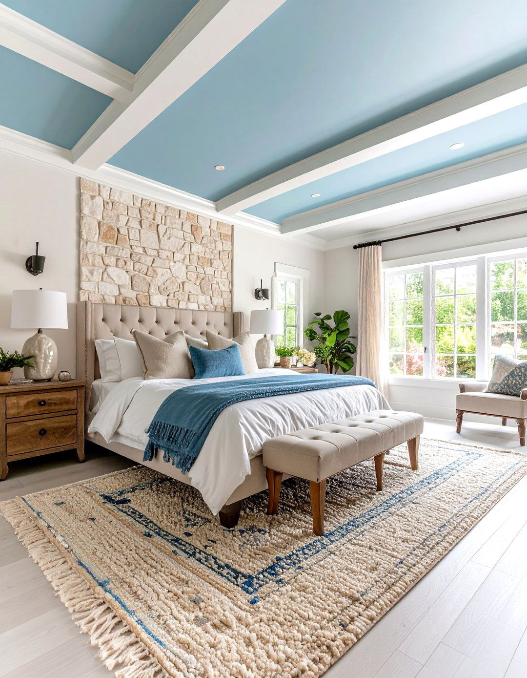 Two Tone Pastel Ceiling Trick - 25 pastel bedroom ideas