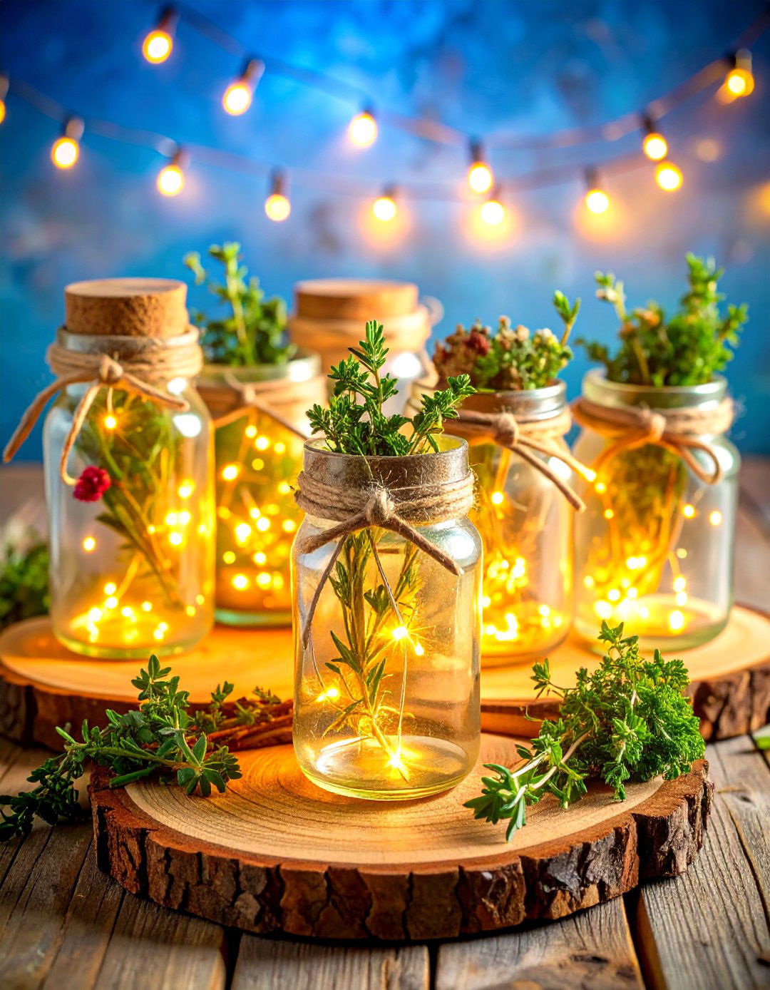 Up cycled Glass Jar Luminaries - 25 party decoration ideas