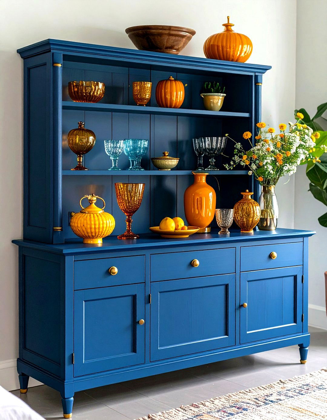 Upcycle for Sustainable Chic - 25 orange and blue living room ideas