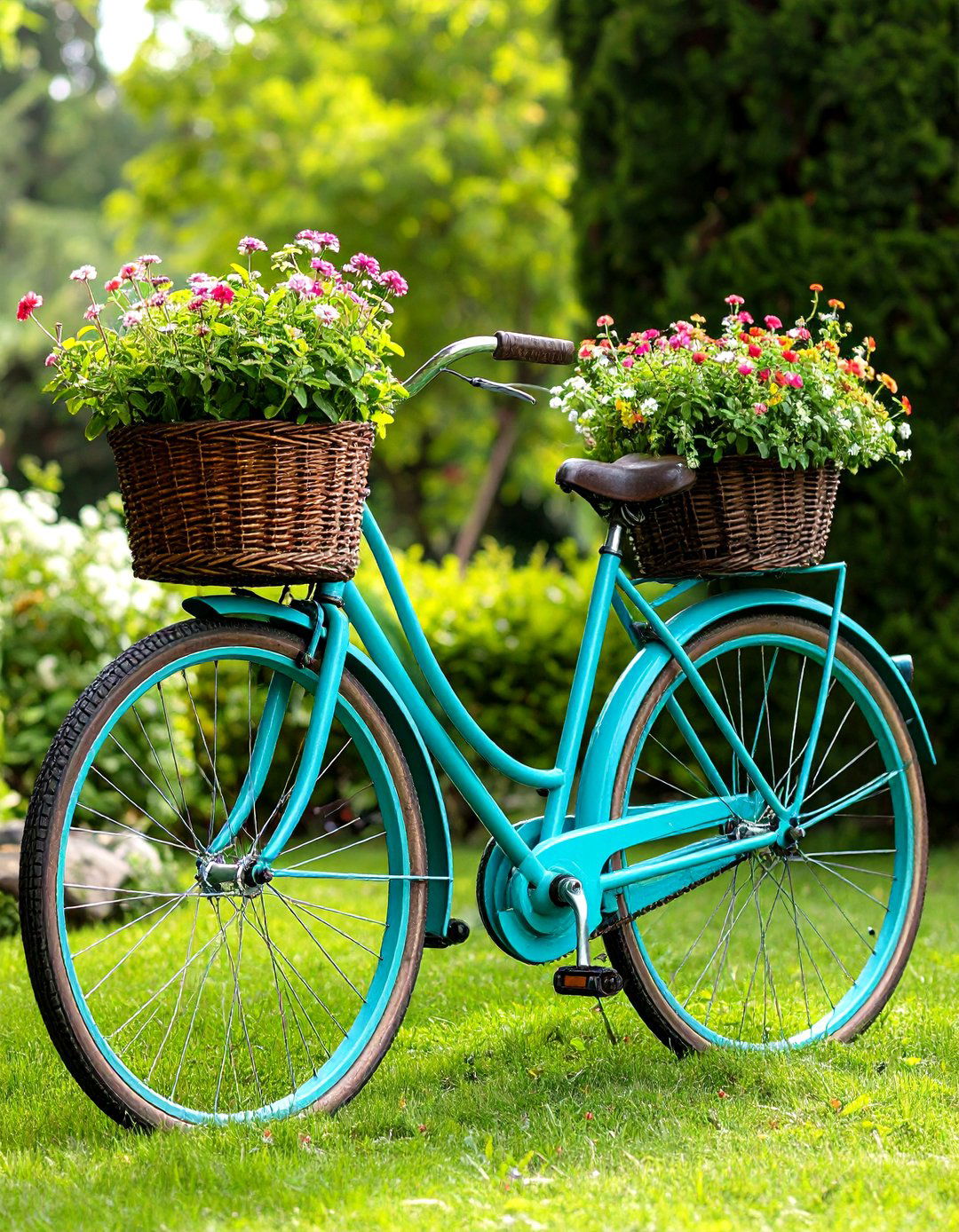 Upcycled Bicycle Plant Stand - 25 outdoor plant stand ideas