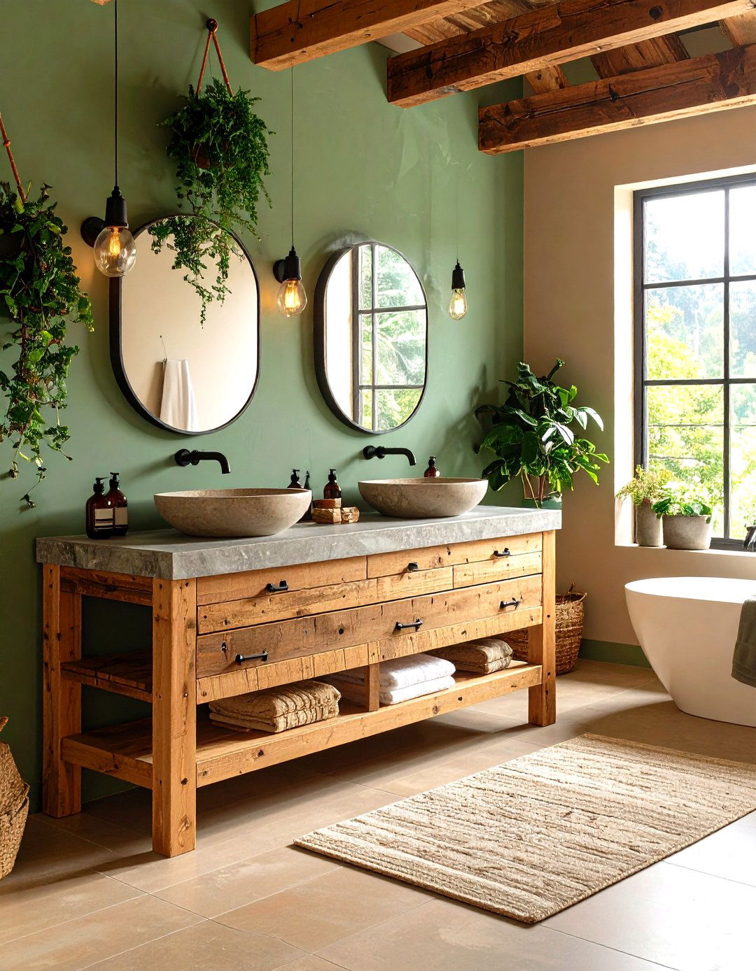 Upcycled Pallet Wood Bathroom Vanity Champions Sustainability - 25 Wood Bathroom Vanity Ideas