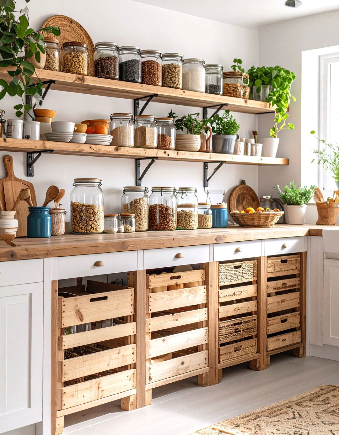 Upcycled Storage Solutions Fit a Zero Waste Boho Kitchen - 25 boho kitchen ideas