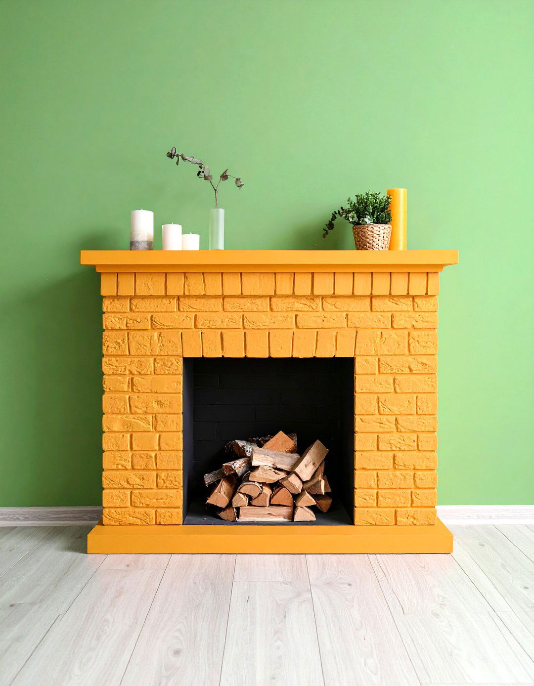 Updating Brick with Trend Colors Capsule - 25 painted brick fireplace ideas