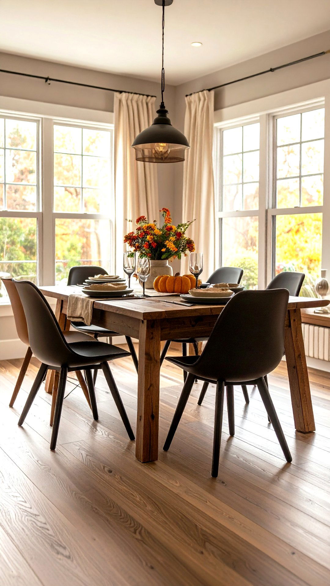 Use Mismatched Dining Chairs for Playful Asymmetrical Balance - 25 asymmetrical balance interior design ideas