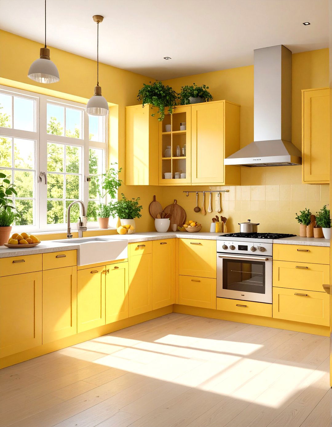 Use Yellow in Low Light Kitchens to Fake Sunshine - 25 pale yellow kitchen ideas