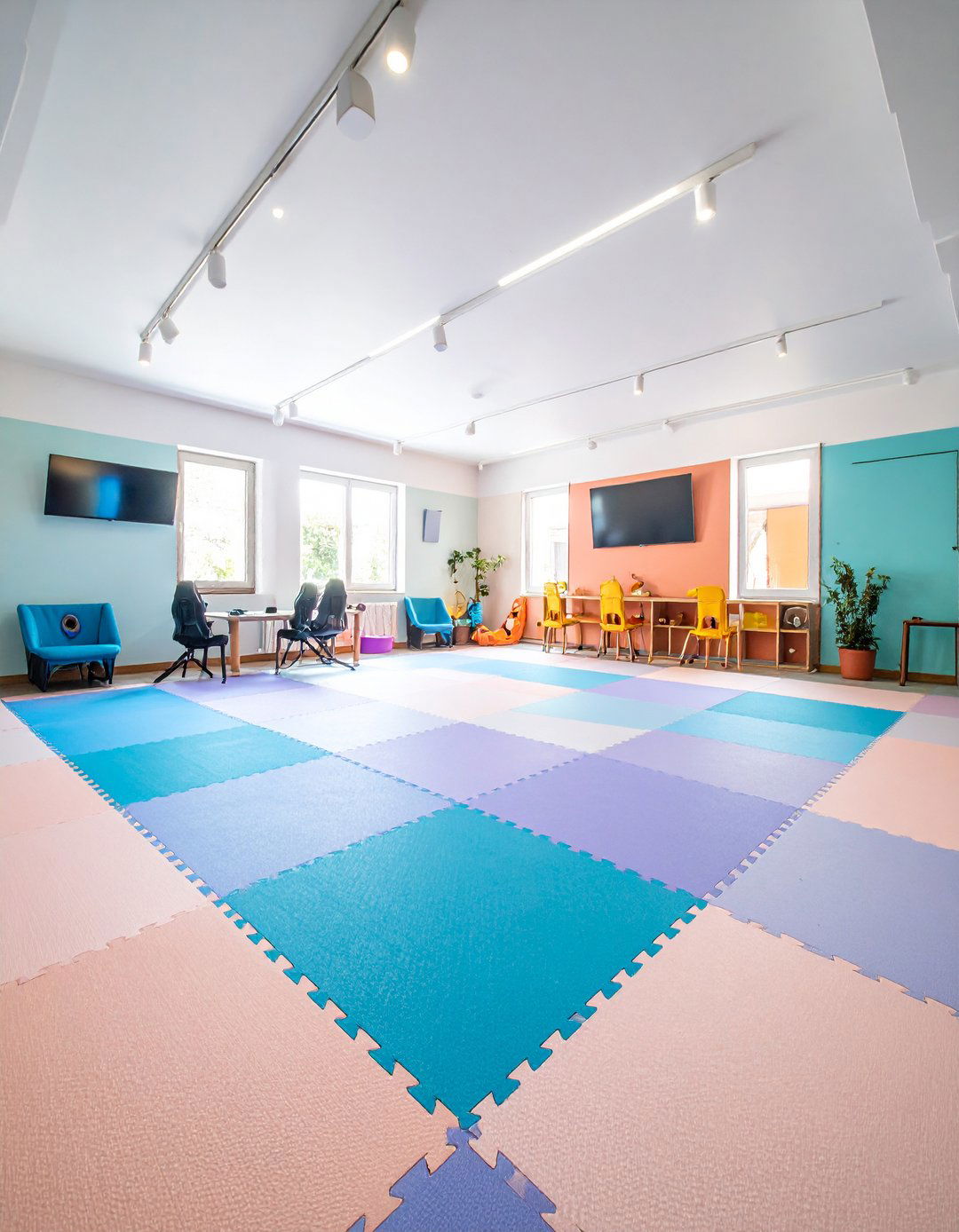 VR Play Zone with Safety Mat Expands Gamer Girl Room Fun - 25 gamer girl room ideas
