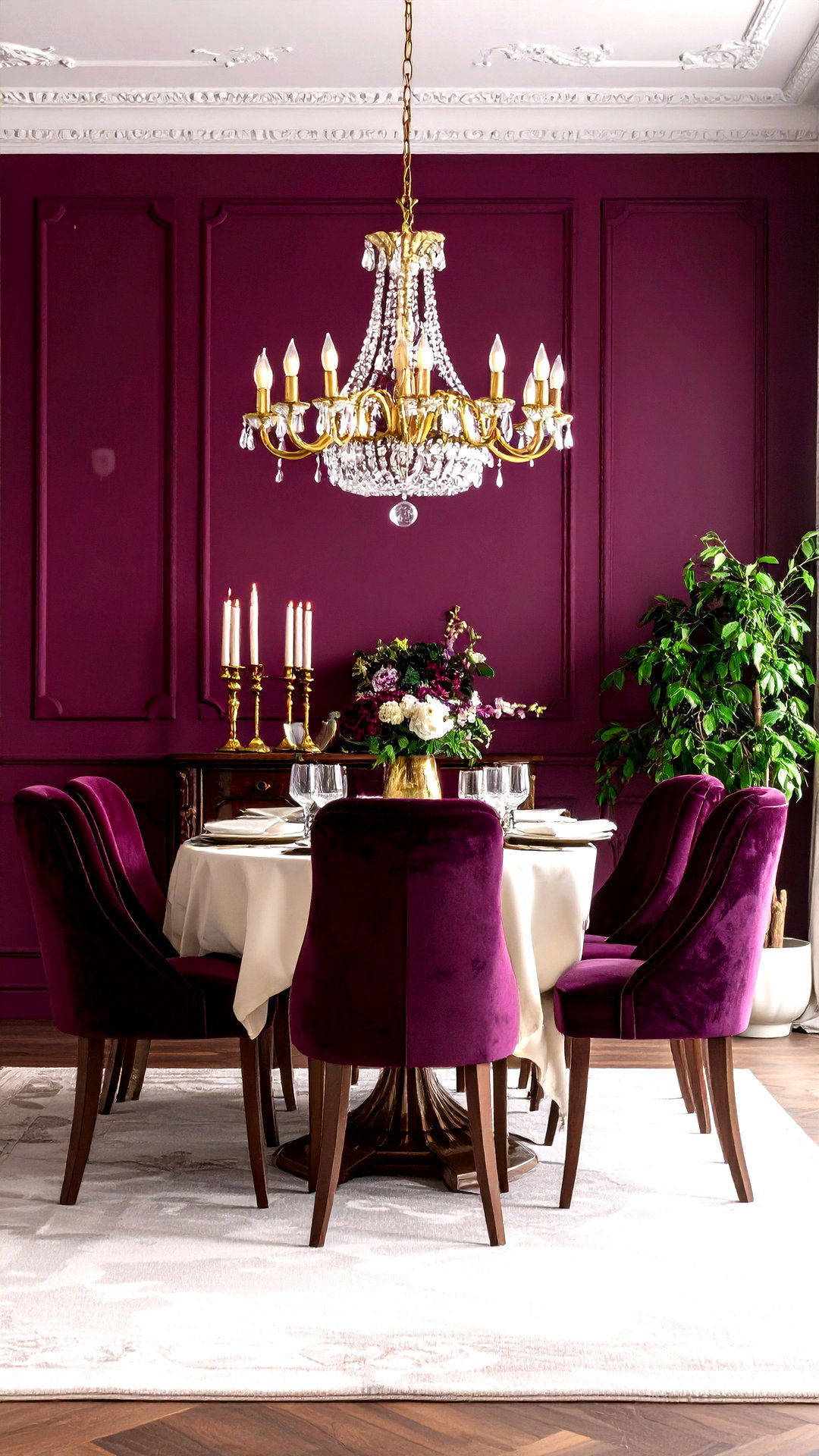 Velvet Aubergine Accent Wall Drama - 25 accent wall colors