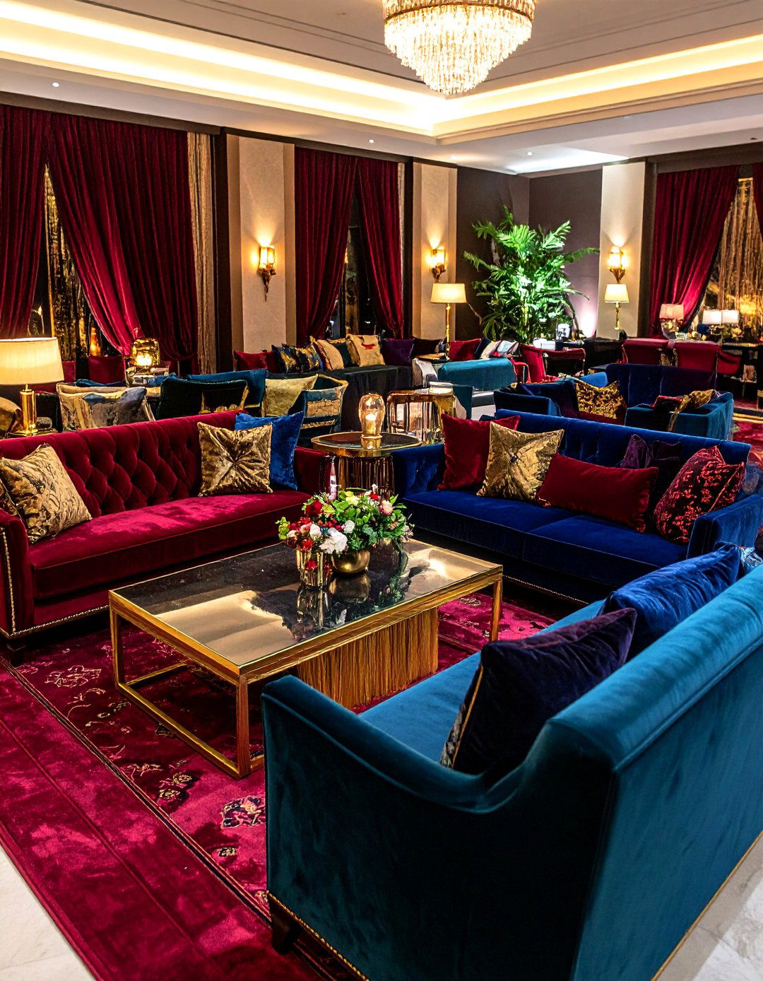 Velvet Lounge Corners Invite Low Key Luxury - 25 art deco wedding ideas