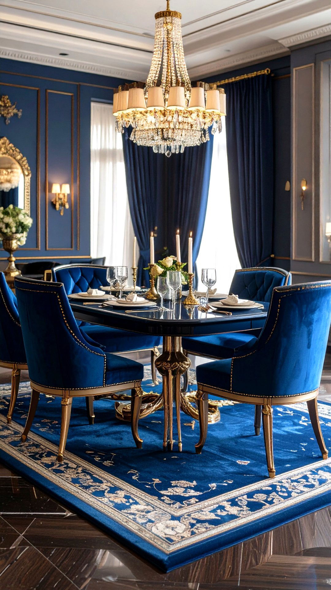 Velvet Upholstery Elevates an Art Deco Dining Room - 25 art deco dining room ideas