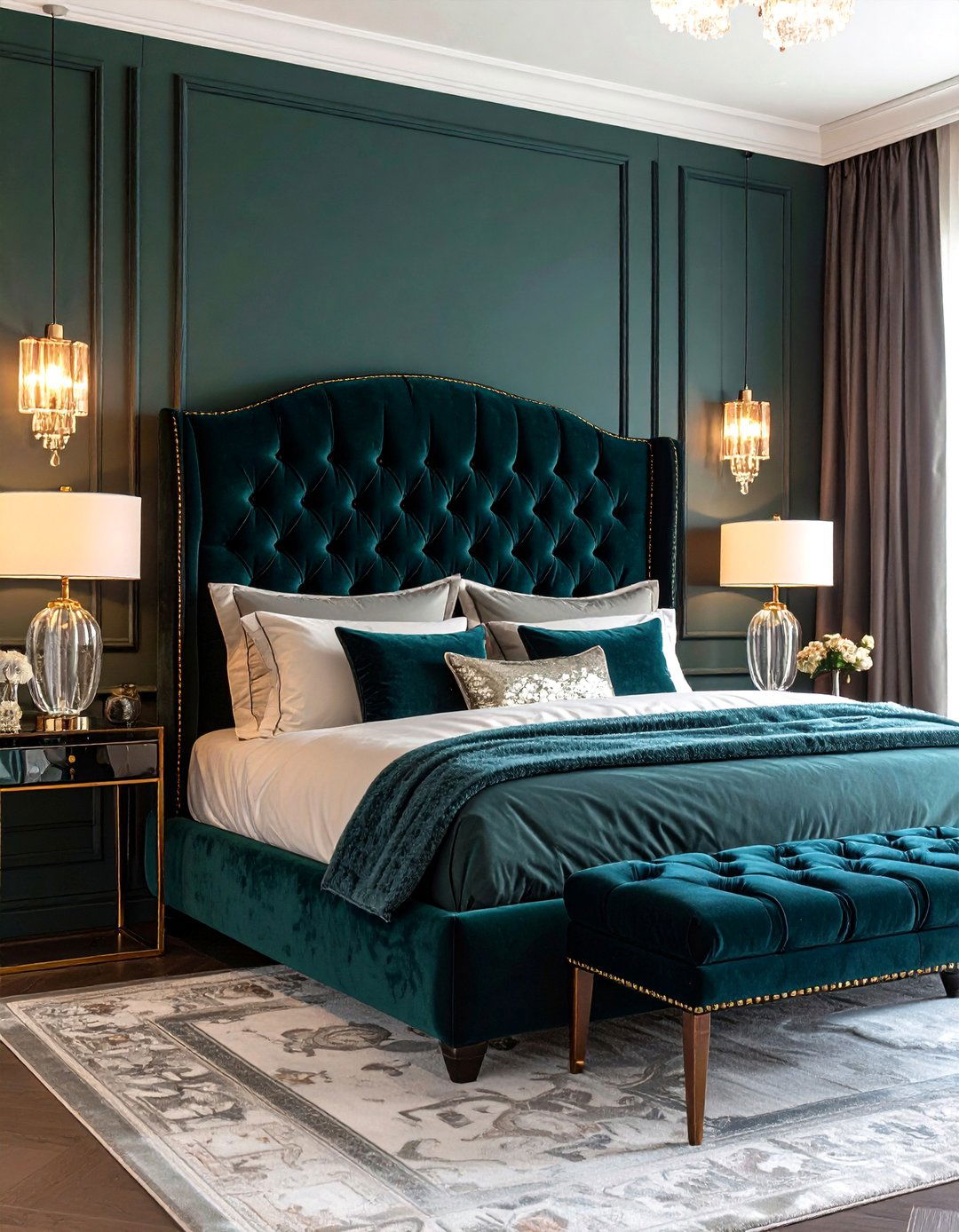 Velvet Upholstery for Luxe Art Deco Bedroom Texture - 25 art deco bedroom ideas