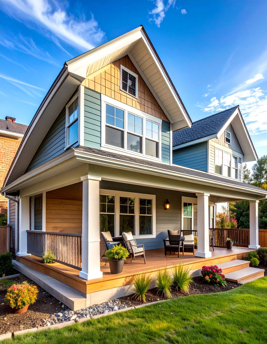 Vent Accented Open Gable Porch Improving Attic Airflow - 25 open gable porch ideas