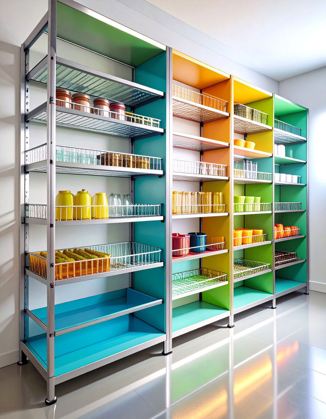 Ventilated Wire Shelving Feels Bright and Hygienic - 25 pantry shelving ideas