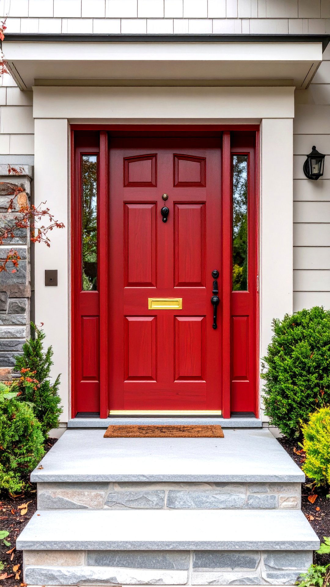 Vermilion Red Cedar Front Door - 25 cedar front door colors ideas