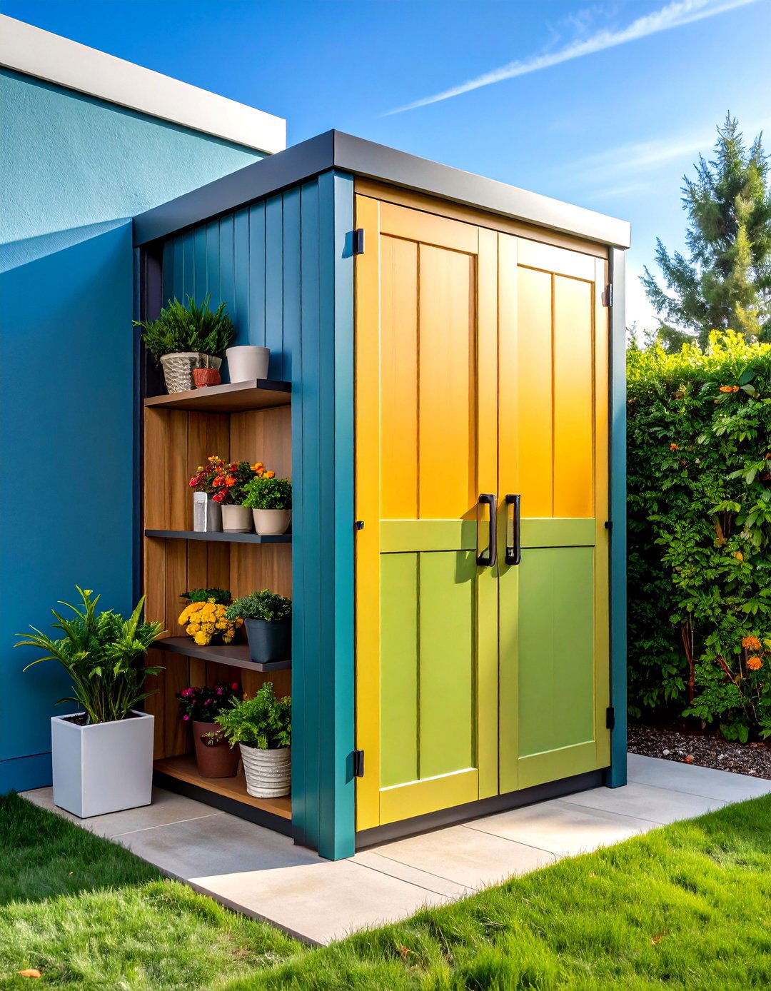 Vertical Cabinet Outdoor Storage for Tight Spots - 25 outdoor storage ideas
