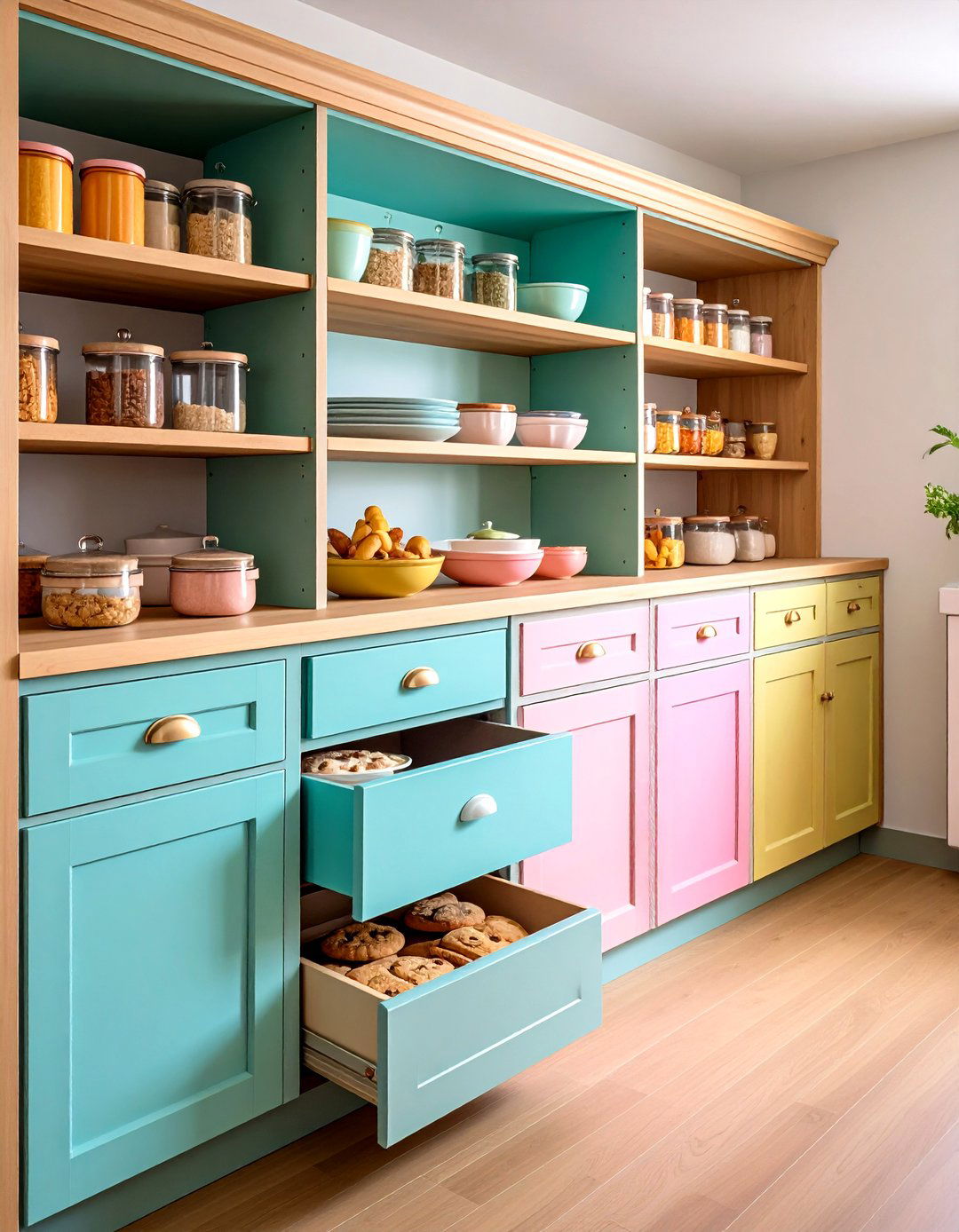 Vertical Dividers Corral Baking Trays Upright - 25 pantry shelving ideas
