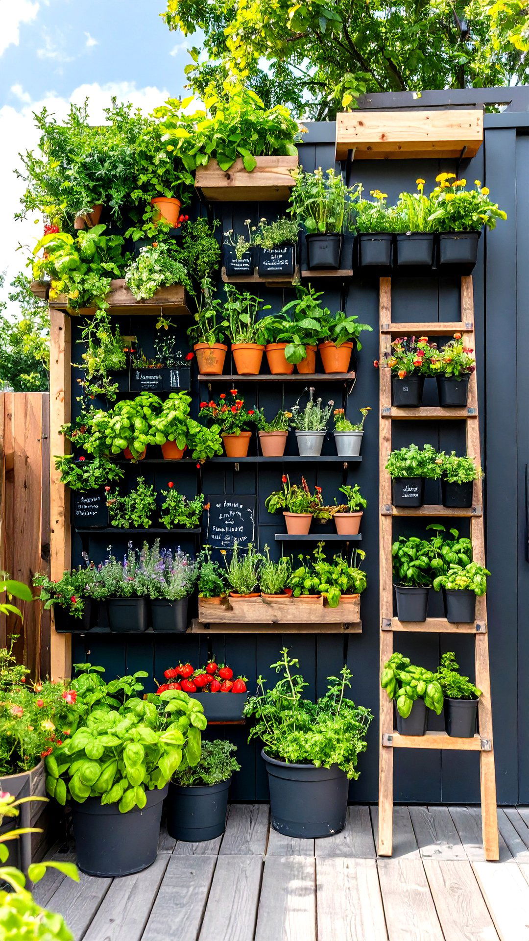 Vertical Herb Garden Wall for Fresh Flavors - 25 garden wall ideas