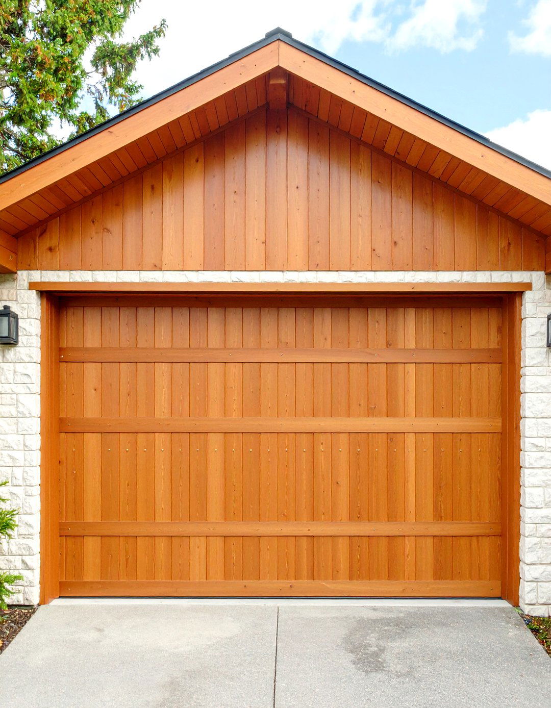 Vertical Slat Surround Trim - 25 exterior garage door trim ideas
