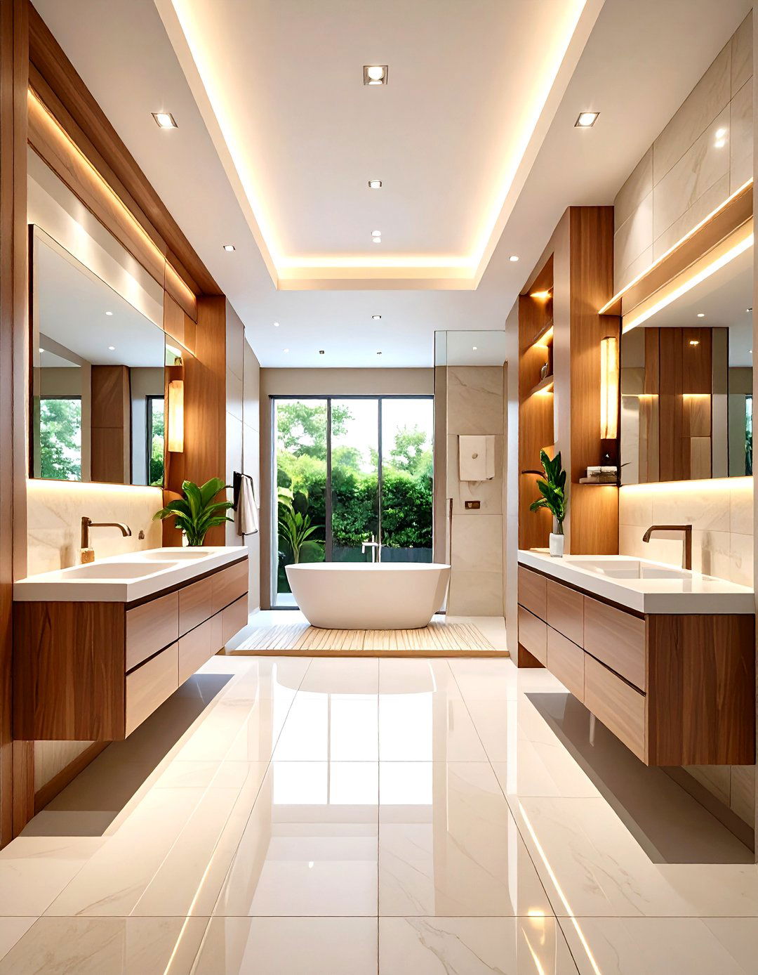 Vertical Stack Bond Tiles Amplify Ceiling Height - 25 bathroom tile ideas
