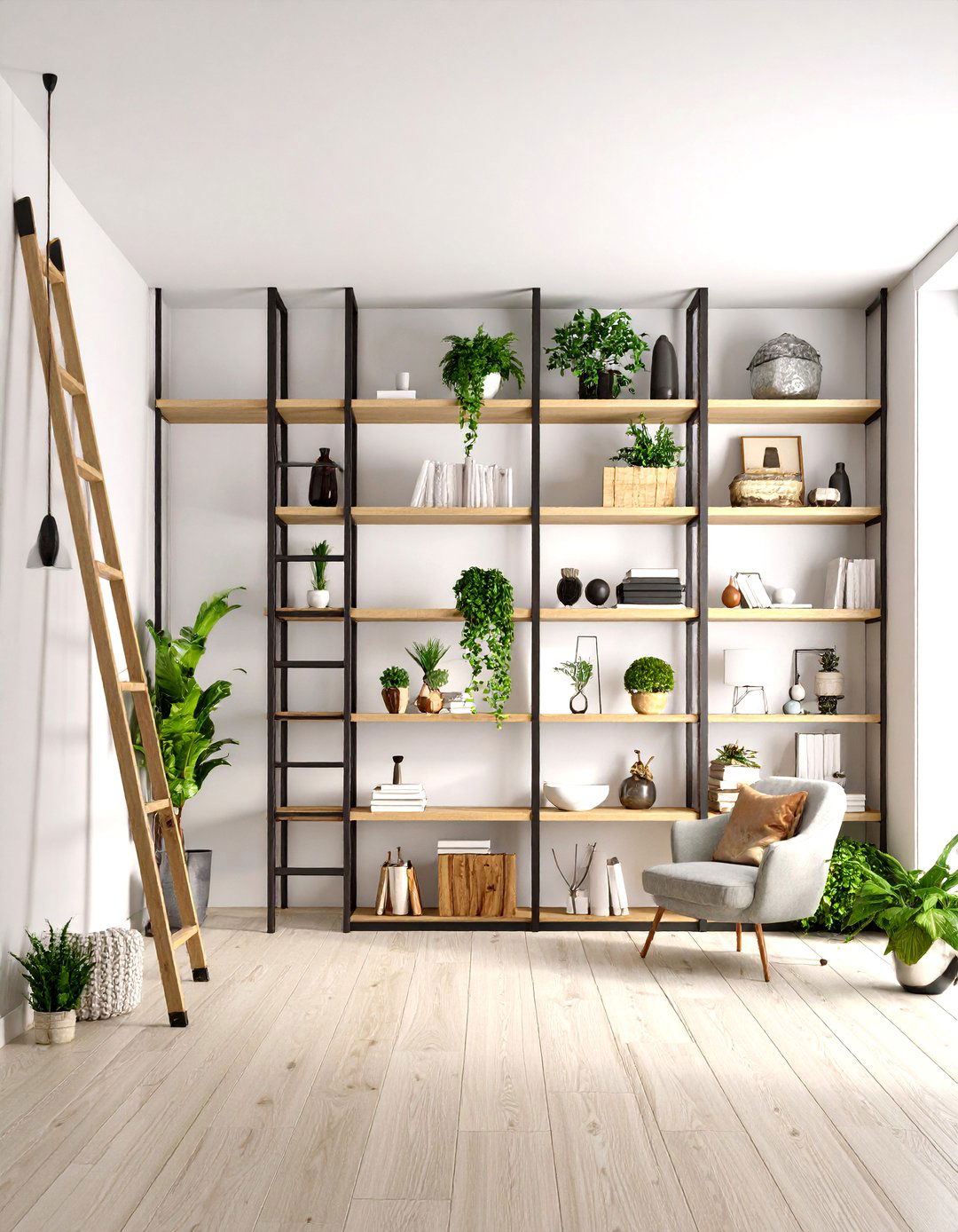 Vertical Storage Walls Keep the Living Room Floor Clear - 25 apartment small living room ideas