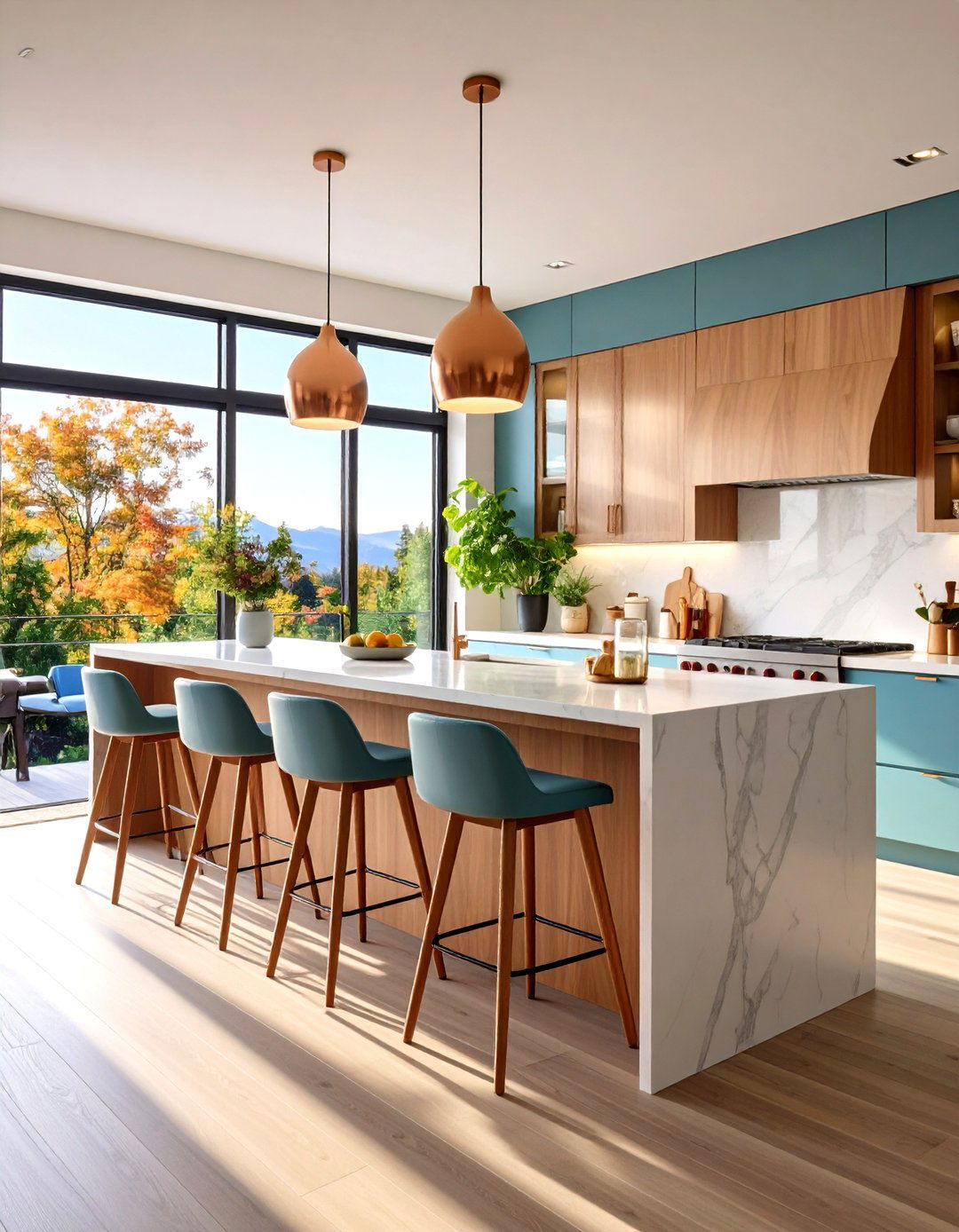 View Framing Window Breakfast Bar - 25 breakfast bar ideas