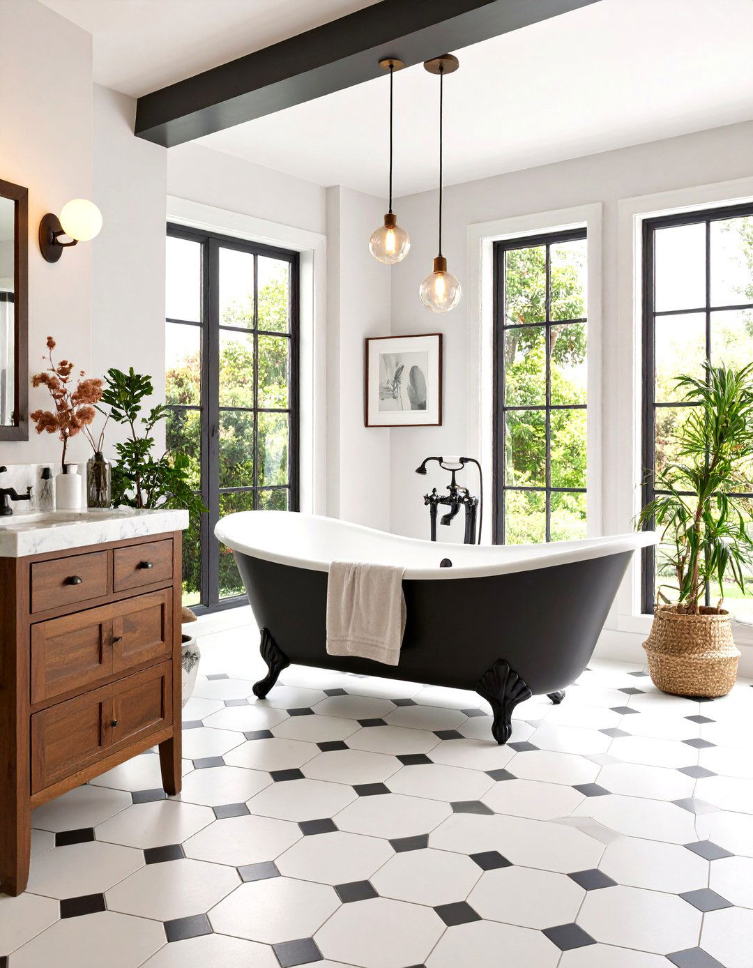 Vintage Charm Revival Bathroom - 25 bathroom with black fixtures