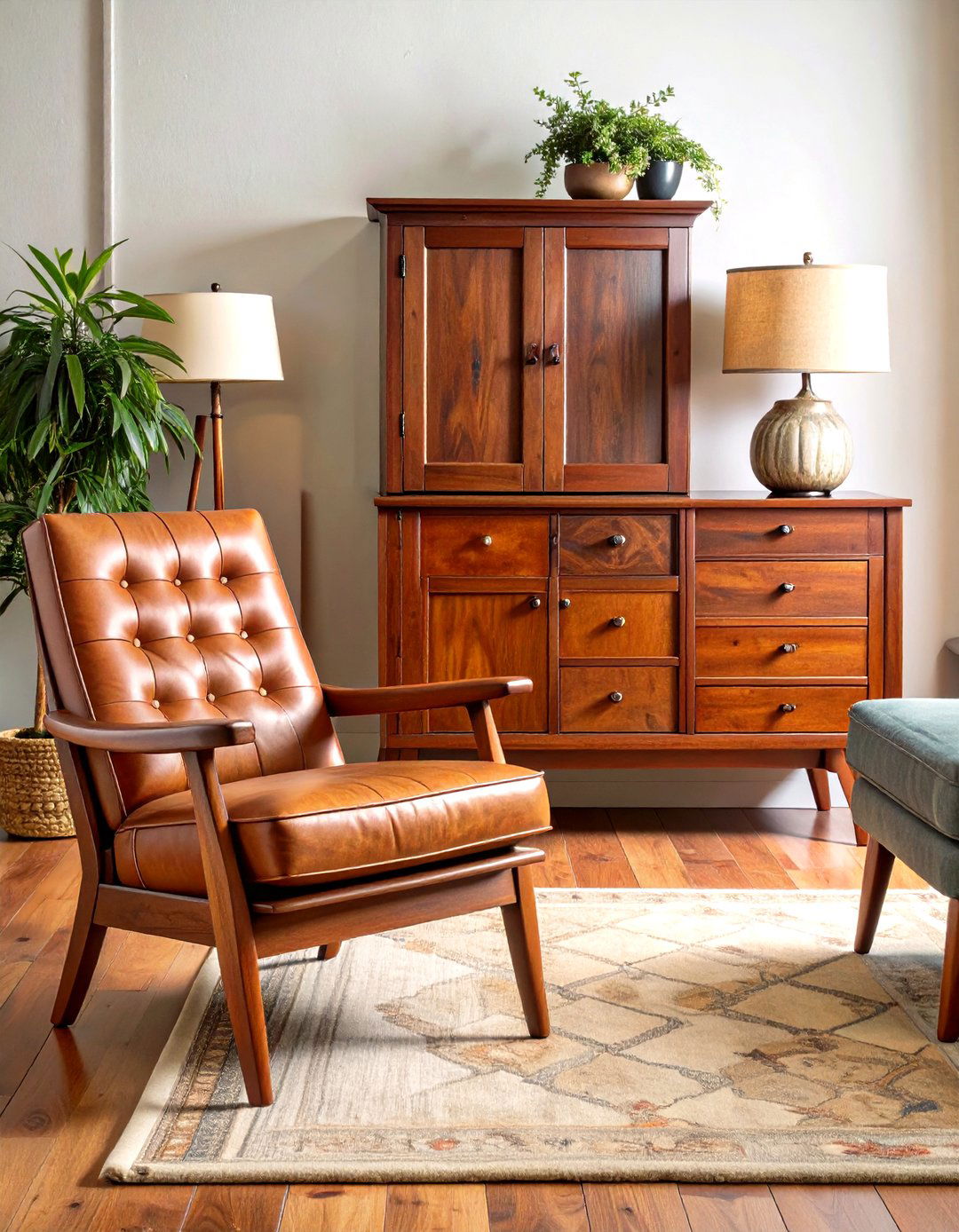 Vintage Finds Add Character to a Modern Small Living Room - 25 apartment small living room ideas