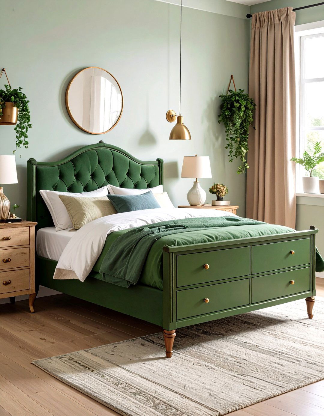 Vintage Olive Green Character Pieces - 25 olive green bedroom ideas