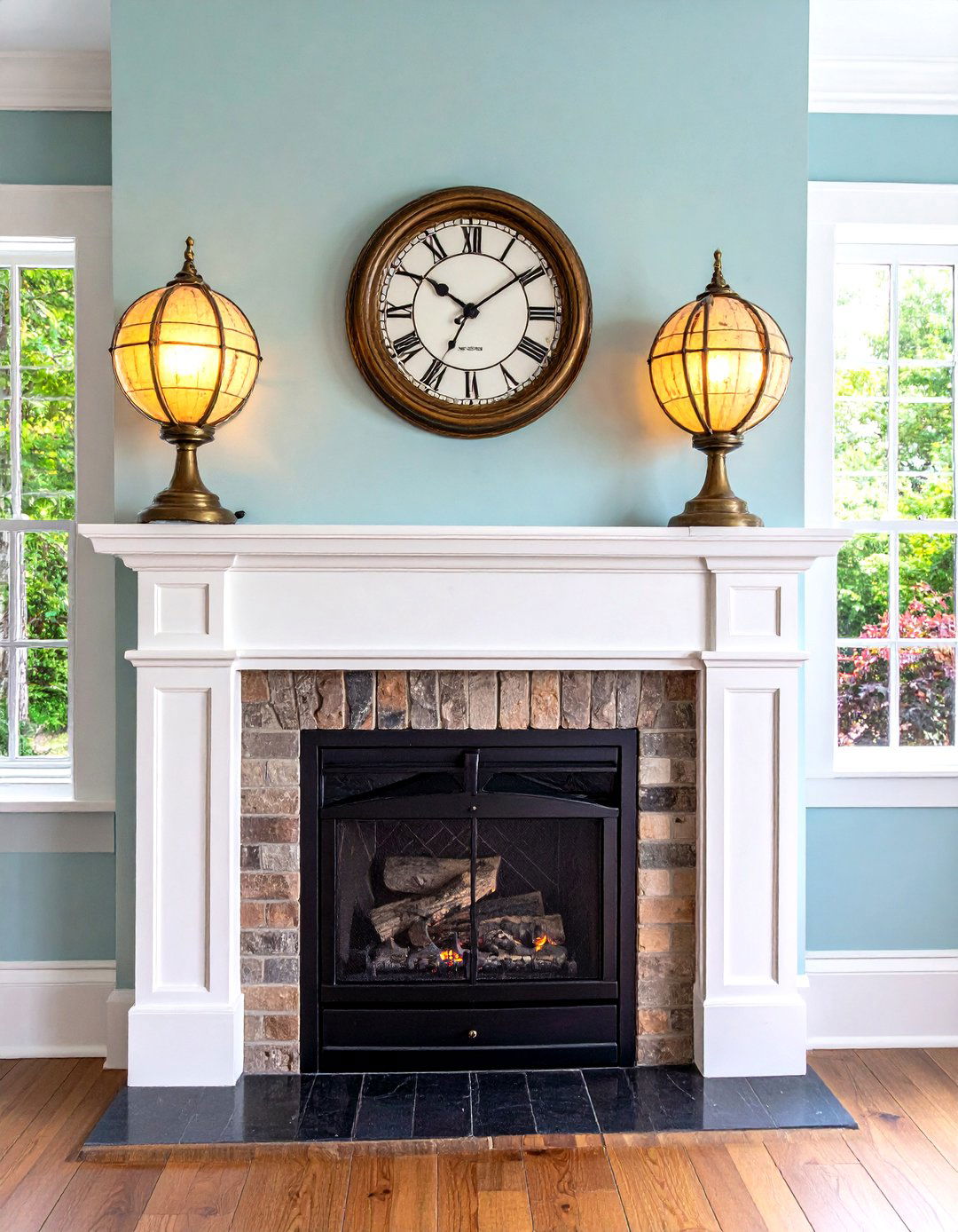 Vintage Schoolhouse Globe Fireplace Sconces - 25 fireplace sconces ideas