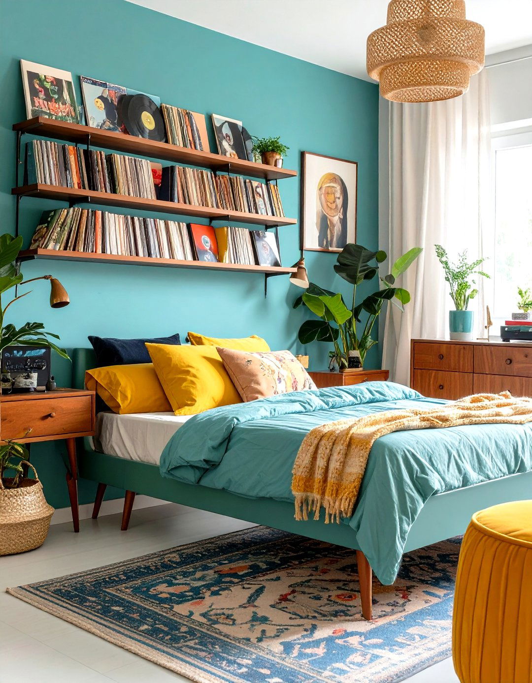 Vinyl Record Displays Personalize a s Bedroom - 25 60s bedroom ideas