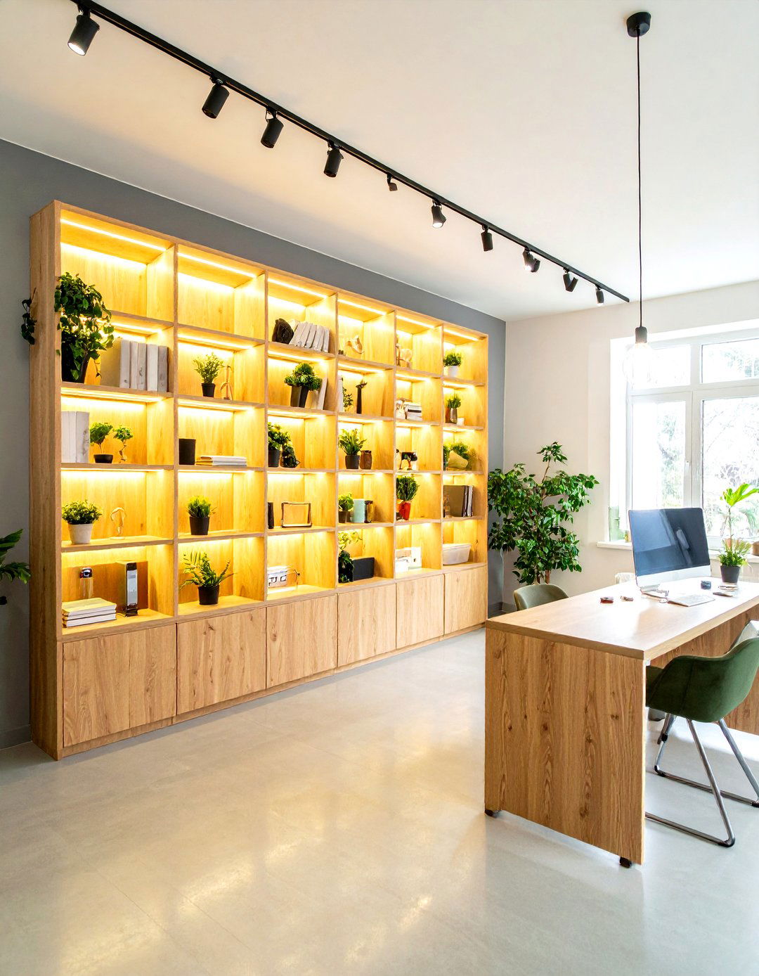 Voice Controlled Scenes Modernize Bookshelf Lighting - 25 bookshelf lighting ideas