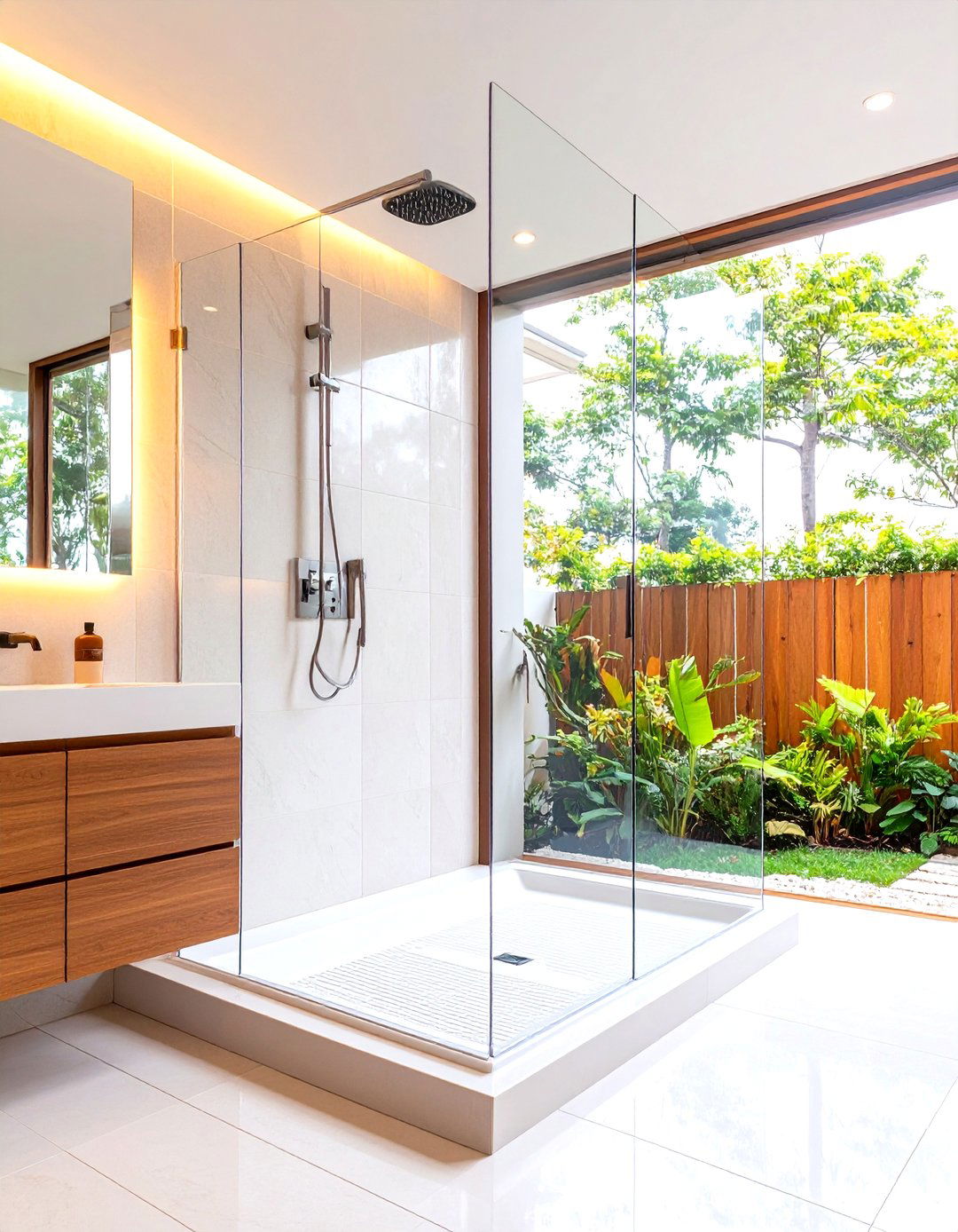 Walk In Tray Flush with the Floor - 25 minimalist bathroom ideas
