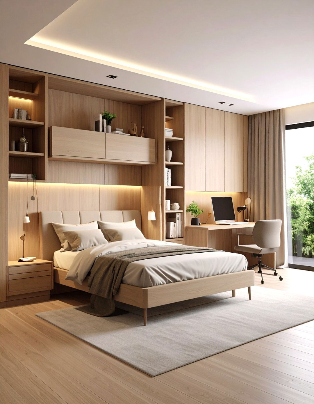 Wall Mounted Murphy Bed Transforms Your Office Guest Room - 25 office guest room ideas
