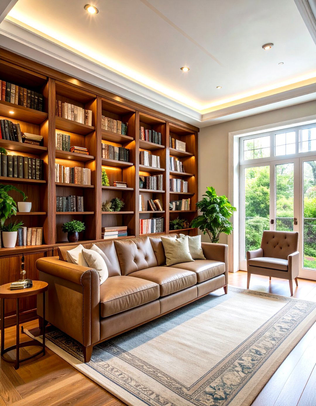 Warm White Cove Lights Wrap Bookshelf Lighting in Calm - 25 bookshelf lighting ideas