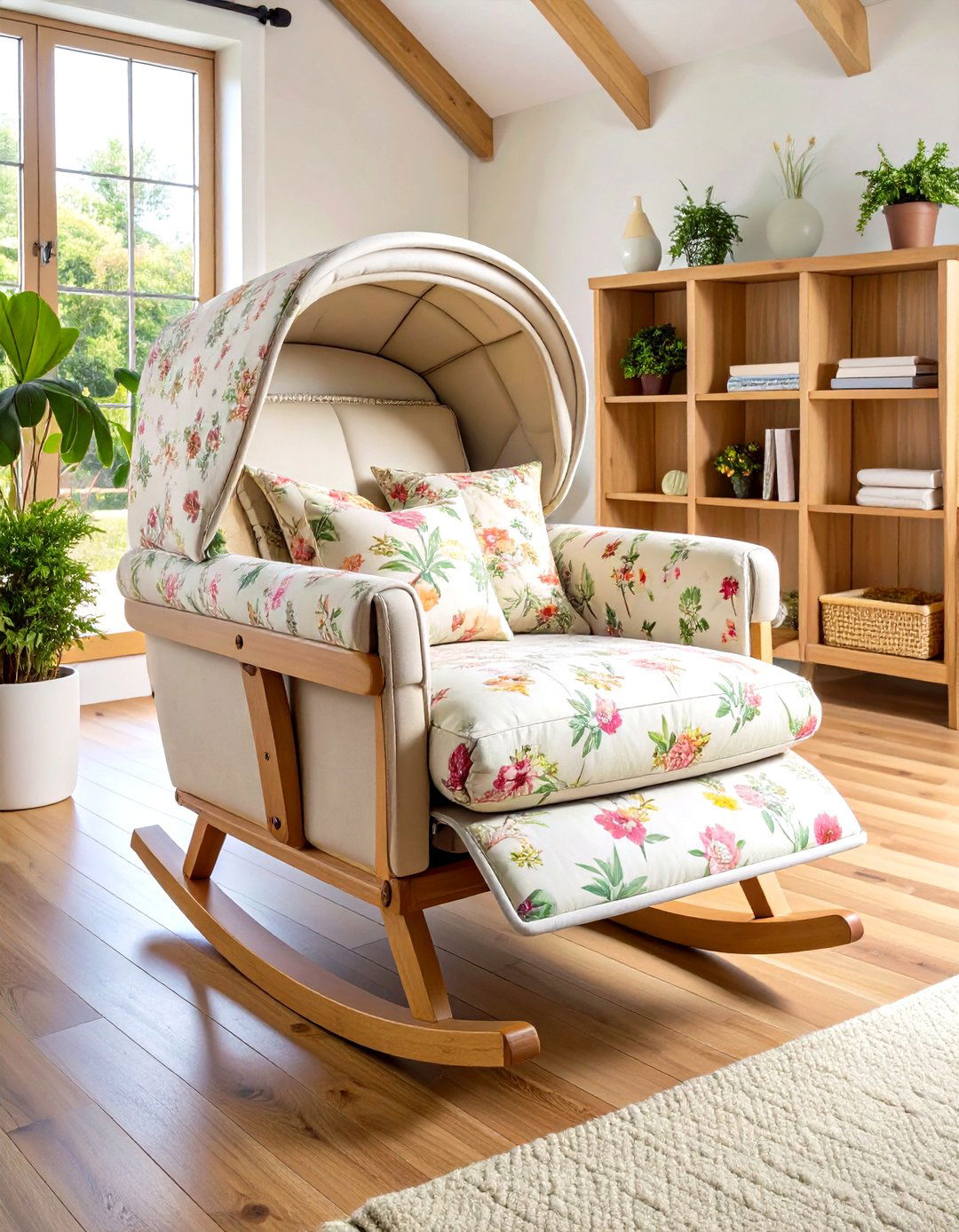 Washable Floral Slipcovers for Nursery Glider - 25 floral nursery ideas