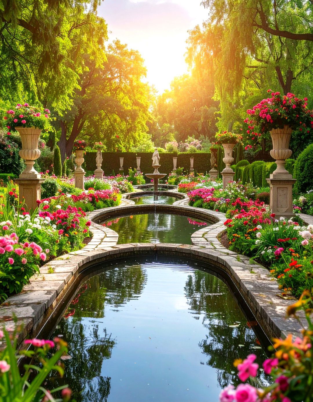 Water Channel Charbagh Parterre - 25 parterre garden ideas