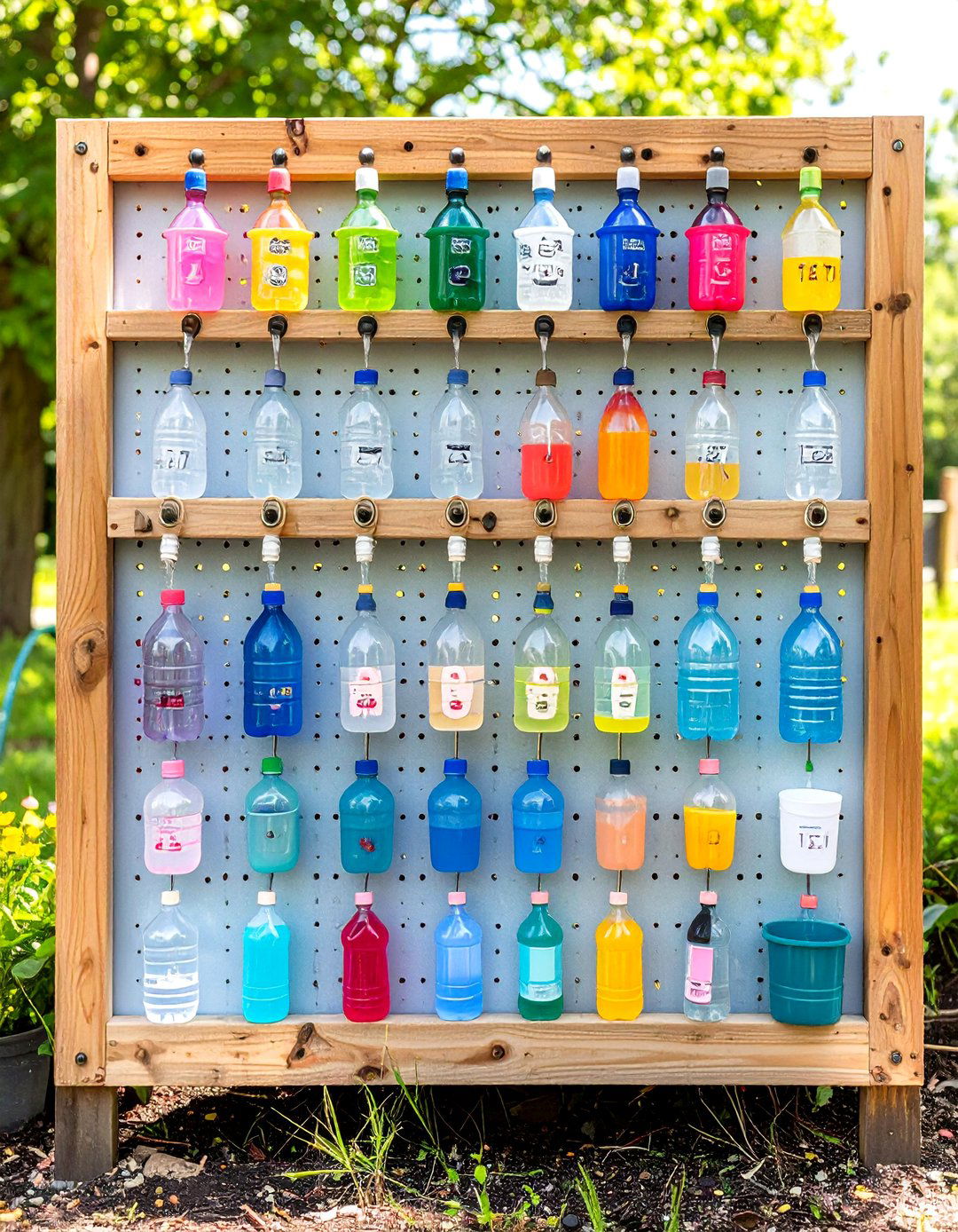 Water Wall Engineering Station - 25 eyfs outdoor area ideas