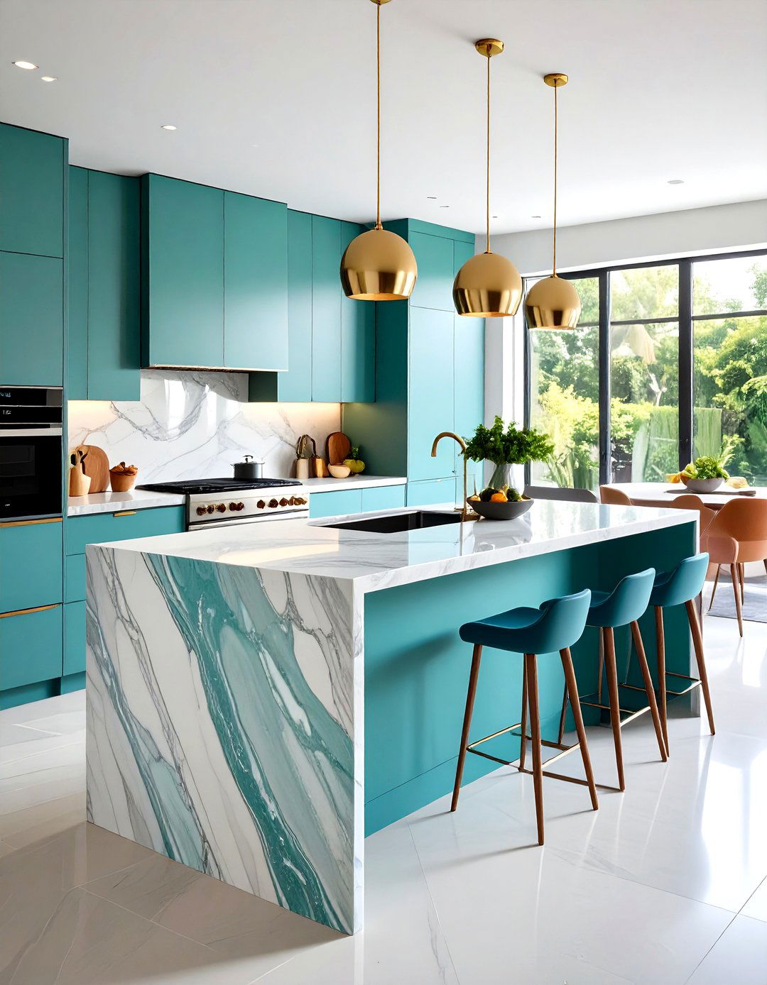 Waterfall Edge Island Turns the Kitchen into a Sculpture - 25 minimalist kitchen ideas