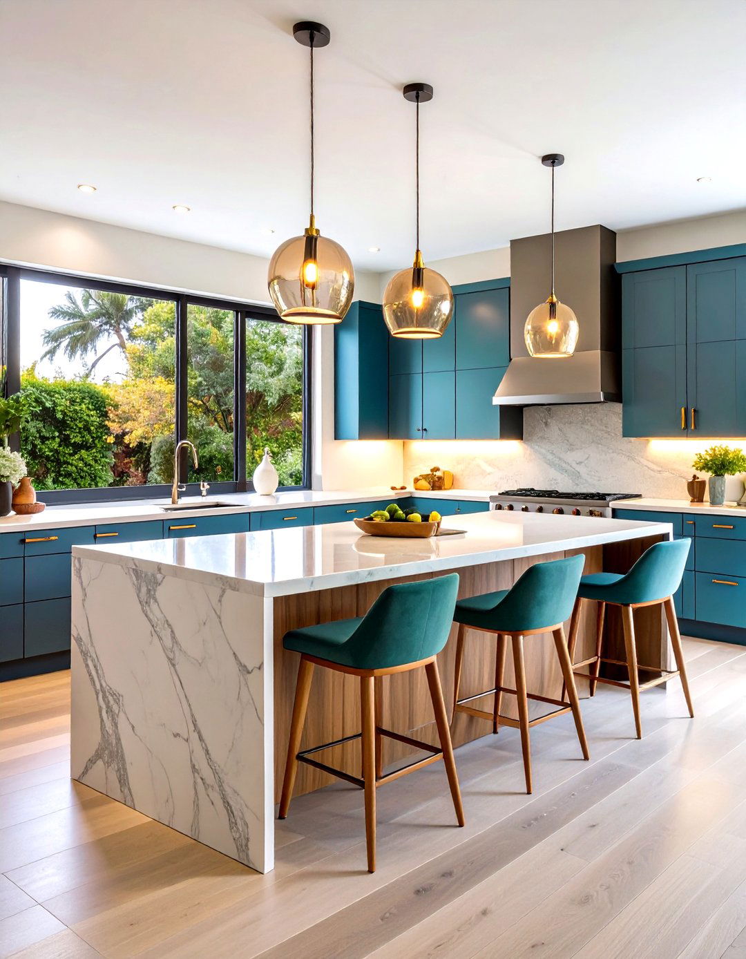 Waterfall Peninsula Breakfast Bar - 25 breakfast bar ideas