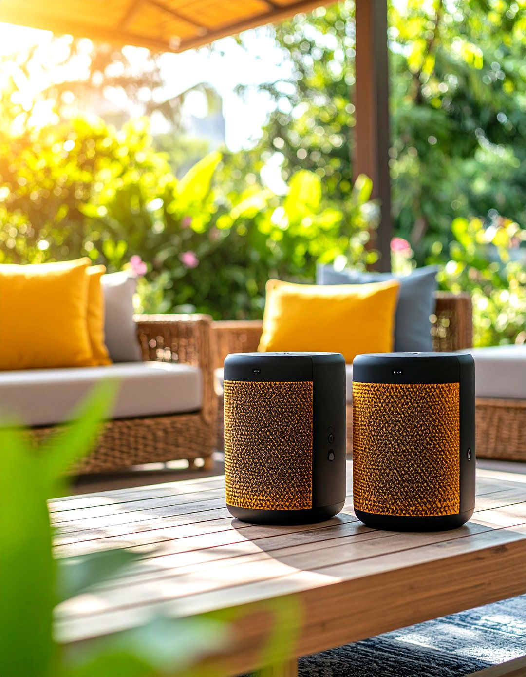 Waterproof Bluetooth Speakers Surround the Sound - 25 outdoor living room ideas