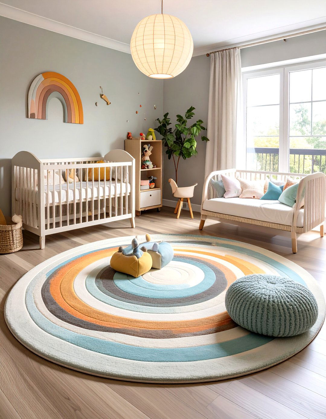 Wave Pattern Rug - 25 ocean-themed nursery ideas
