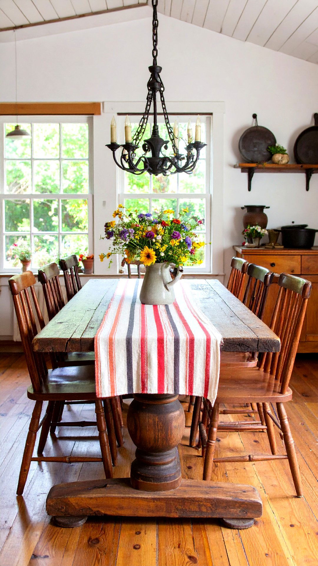Weathered Wood Table to Anchor Your Cottage Dining Room - 25 cottage dining room ideas