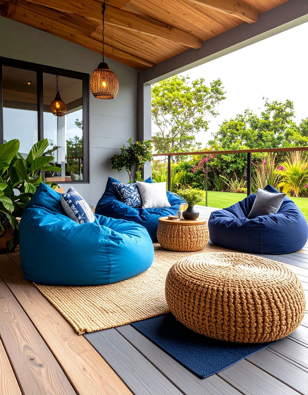 Weatherproof Beanbag Reading Nook - 25 outdoor reading nook ideas
