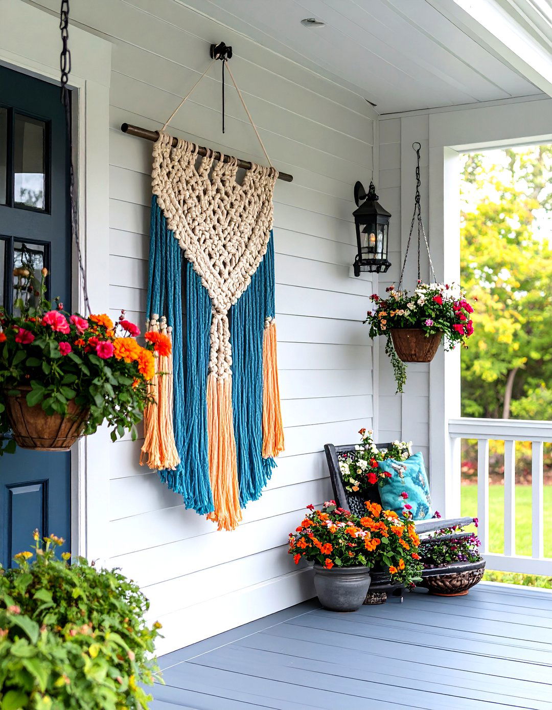 Weatherproof Macrame Outdoor Wall Decor - 25 outdoor wall decor ideas