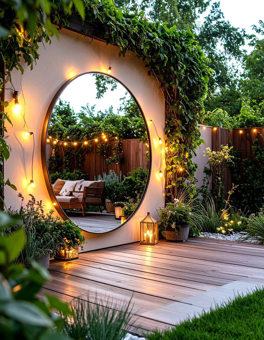 Weatherproof Outdoor Mirror - 25 patio decor ideas