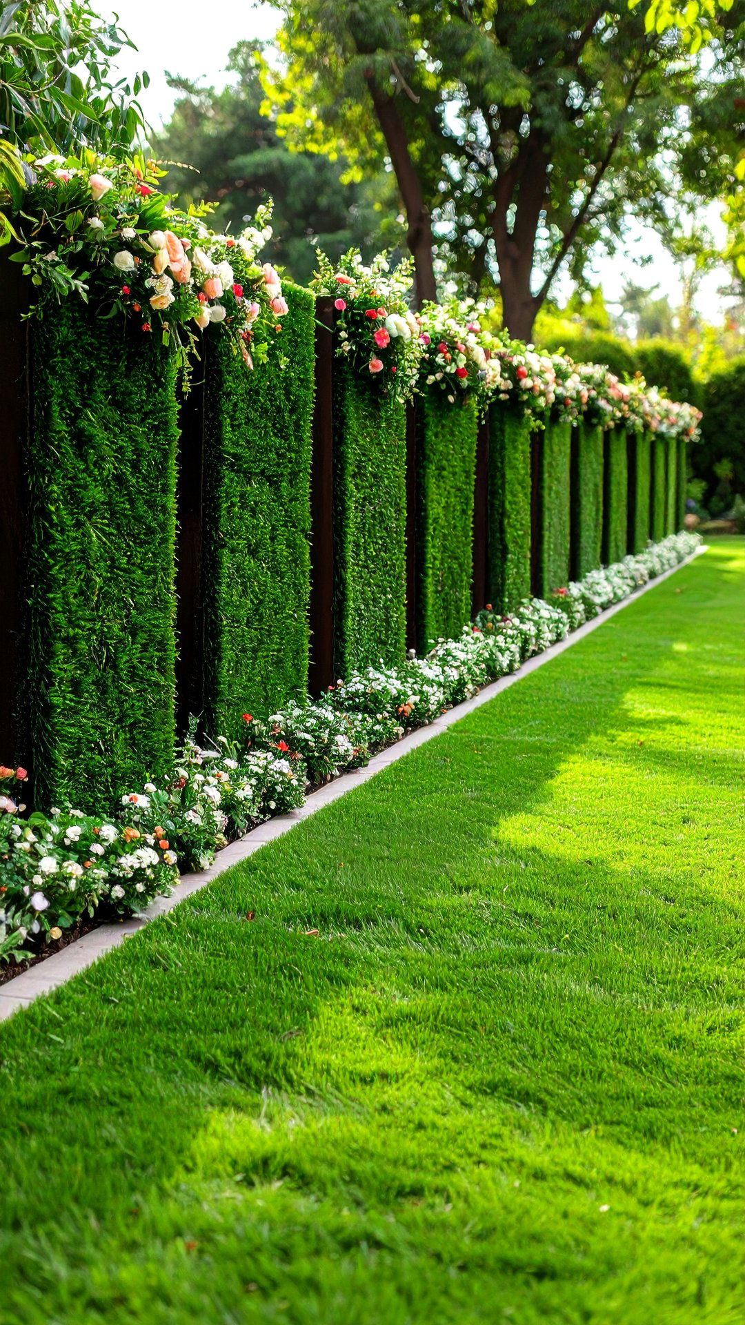 Wedding Aisle Grass Wall Divider - 25 artificial grass wall design ideas
