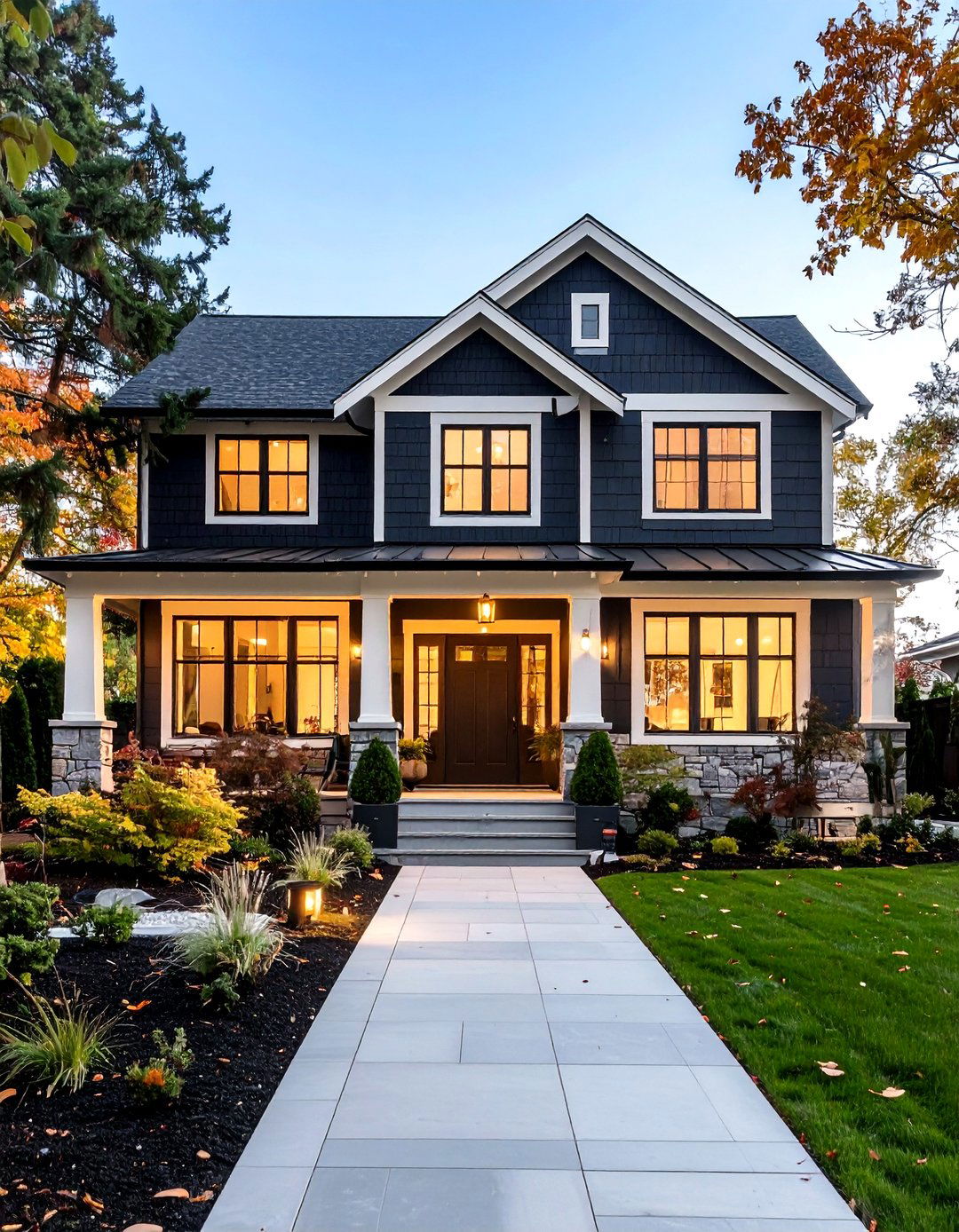 White Dove OC Classic Warm White Paint Color for Trim - 25 paint colors for a modern black house with cedar accents