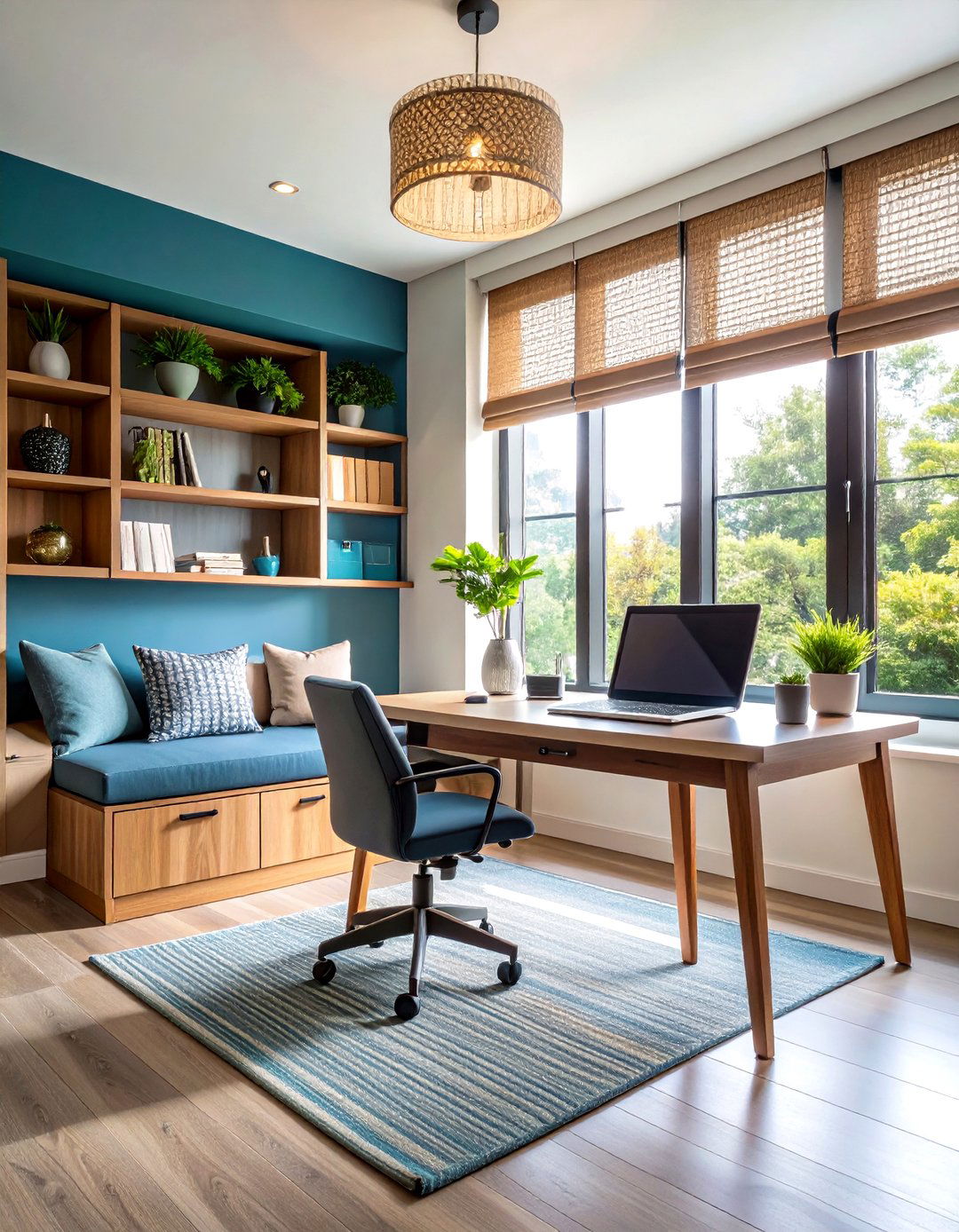 Window Seat Storage Bench Maximizes Office Guest Room Space - 25 office guest room ideas